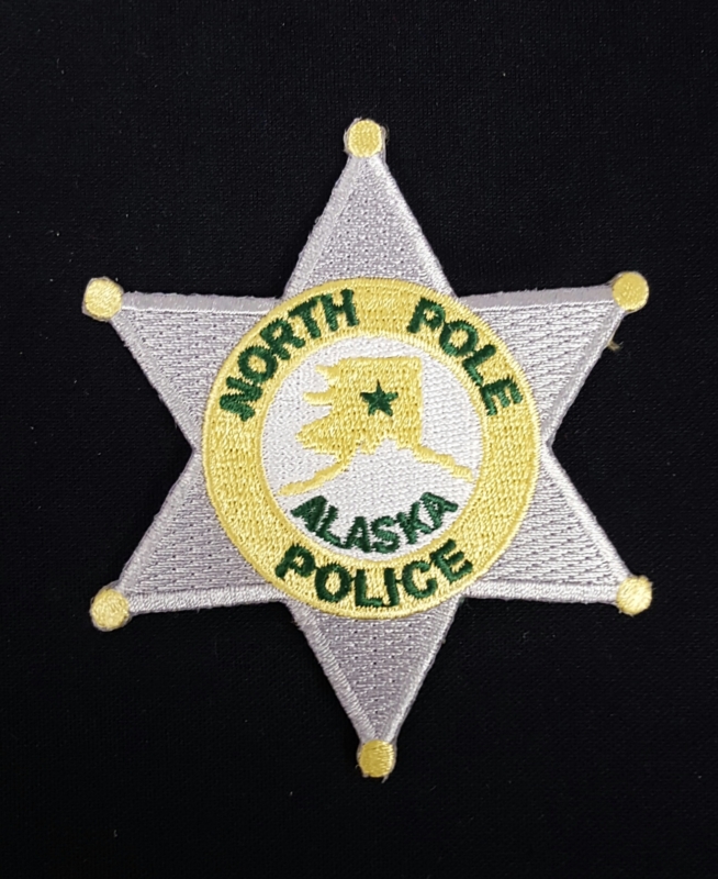 North Pole Police Department Embroidered Star Badge Patch - City of ...